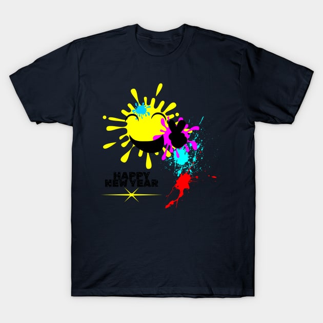 happy new year T-Shirt by CreativeIkbar Prints